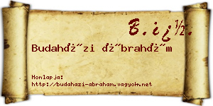Budaházi Ábrahám névjegykártya